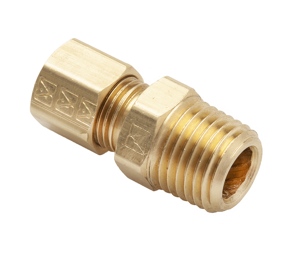 Heavy Duty Brass Adapter 1/4 Female Inverted Flare to 1/4 Male NPT -  Diversified Power Solutions